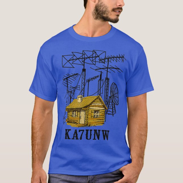 Ham Radio Operator Amateur KA7UNW T Shirt Gift (Framsida)