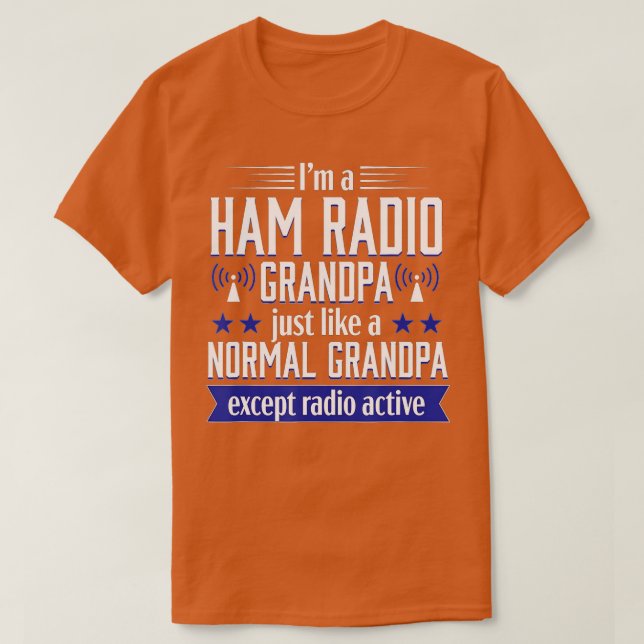 Ham Radio Operator Amateur Radio Funny Grandpa Gif T Shirt (Design framsida)