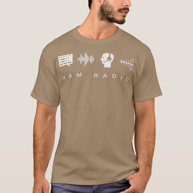 Ham Radio Operator Amateur Radio T Shirt (Framsida)