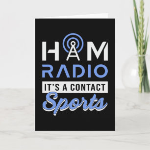 HAM Radio Operator Antenna Amateur Code Gift Idea Kort