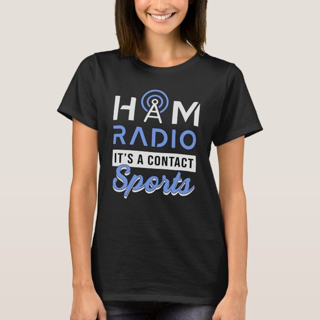 HAM Radio Operator Antenna Amateur Code Gift Idea T Shirt (Framsida)