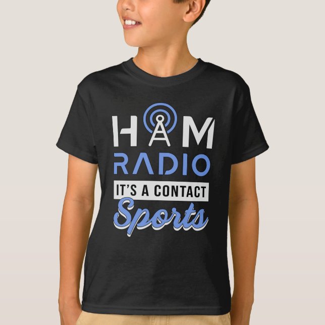 HAM Radio Operator Antenna Amateur Code Gift Idea T Shirt (Framsida)