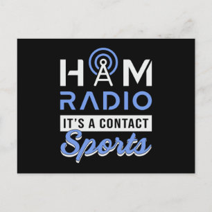 HAM Radio Operator Antenna Amateur Code Gift Idea Vykort