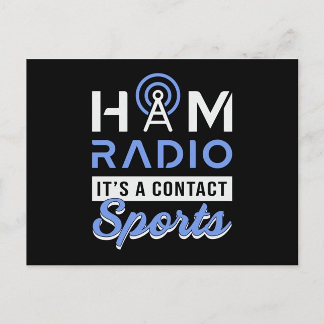 HAM Radio Operator Antenna Amateur Code Gift Idea Vykort (Framsida)