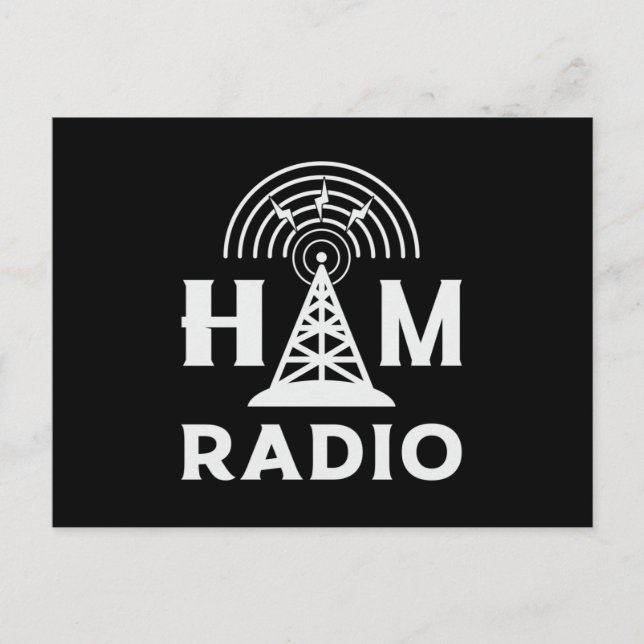 HAM Radio Operator Antenna Code Amateur Gift Idea Vykort (Framsida)
