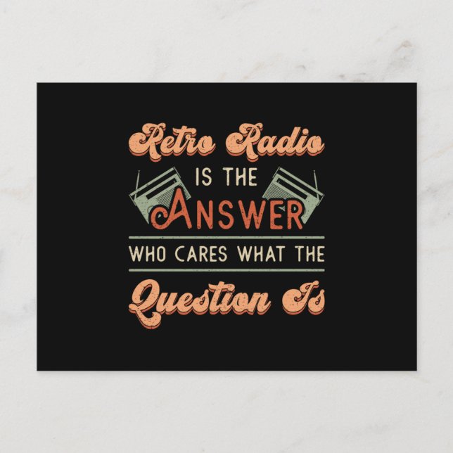HAM Radio Operator Antenna Frequency Amateur Gift Vykort (Framsida)
