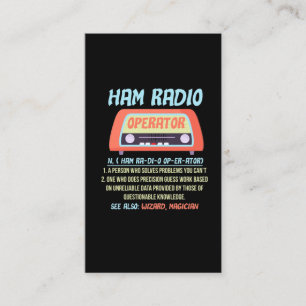 Ham Radio Operator Definition Amateur Radio Hobby Visitkort