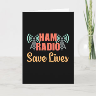 HAM Radio Operator Frequency Antenna Amateur Gift Kort