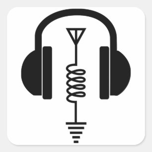 Ham Radio Operatör Fyrkantigt Klistermärke