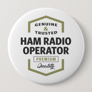 HAM Radio Operator Logotyp Gifts. Knapp