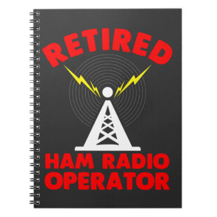 Ham Radio Operatör Pension Radio Torn Pappa Anteckningsbok