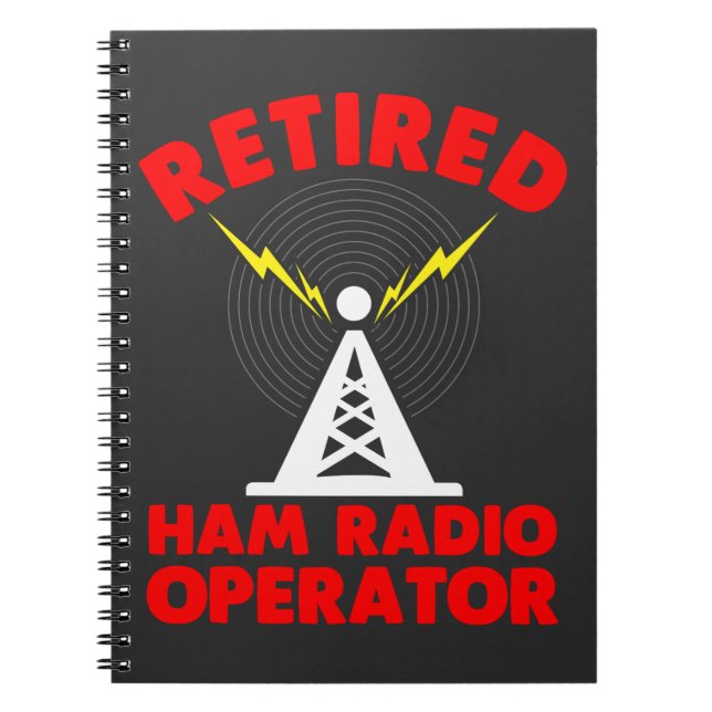 Ham Radio Operatör Pension Radio Torn Pappa Anteckningsbok (Framsidan)