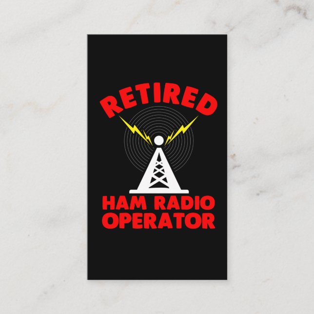 Ham Radio Operatör Pension Radio Torn Pappa Visitkort (Framsida)