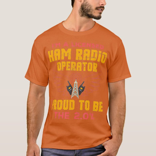 Ham Radio Operator Proud Funny design Gift för T Shirt (Framsida)