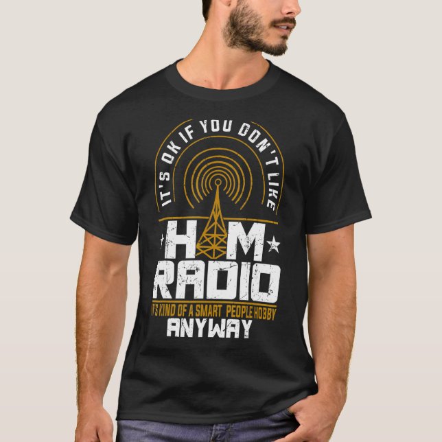 Ham Radio Operator Radio Amateur Morse Hobby Code T Shirt (Framsida)