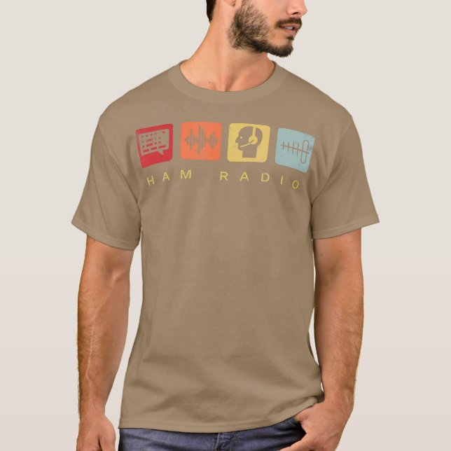 Ham Radio Operator Retro Amateur Radio T Shirt (Framsida)