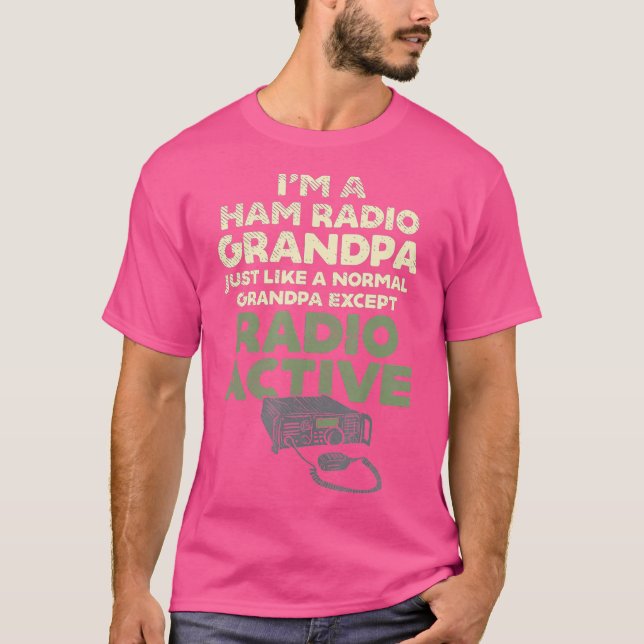 Ham Radio Operator Retrött and Moonlight T Shirt (Framsida)