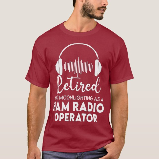 Ham Radio Operator Retrött Shirt Underbar Pappa Gi T Shirt (Framsida)