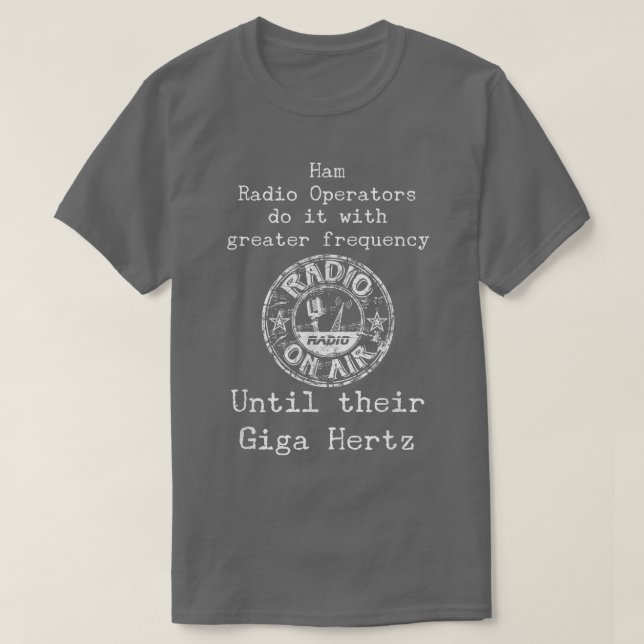 Ham Radio Operators Frequency Giga Hertz T Retro T Shirt (Design framsida)