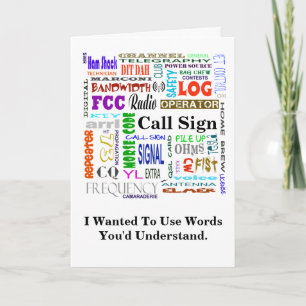 Ham Radio Ord Collage Card Anpassa det! Kort