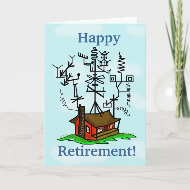 Ham Radio Pension Greeting Card Anpassa det! Kort (Framsida)
