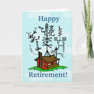 Ham Radio Pension Greeting Card Anpassa det! Kort