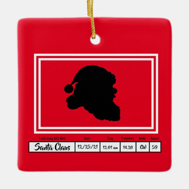 Ham Radio QSL-kort - julprydnad Julgransprydnad Keramik (Framsida)