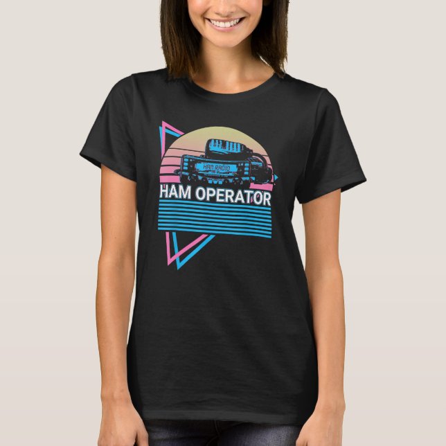 Ham Radio Retro Radio Operator Ham operator T Shirt (Framsida)