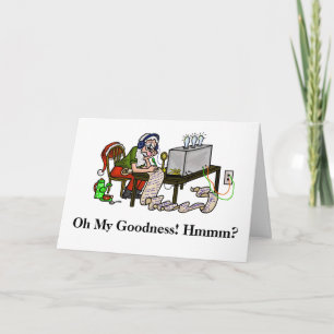 Ham Radio Santa Naughty Nice-julkort Helgkort