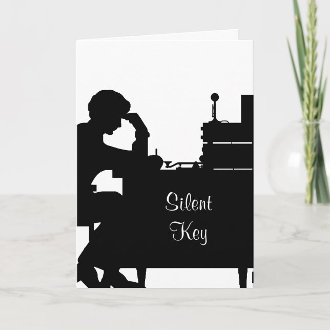 Ham Radio Silent Nyckel Sympathy Card Anpassa det. Kort (Framsida)
