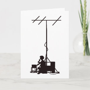Ham Radio Silhouette - tackkort