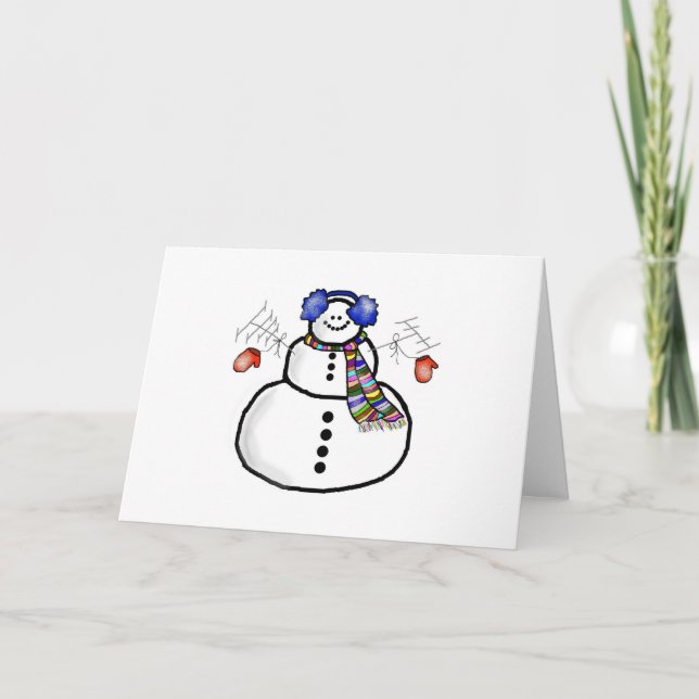 Ham Radio Snögubbe julkort Helgkort (Framsida)