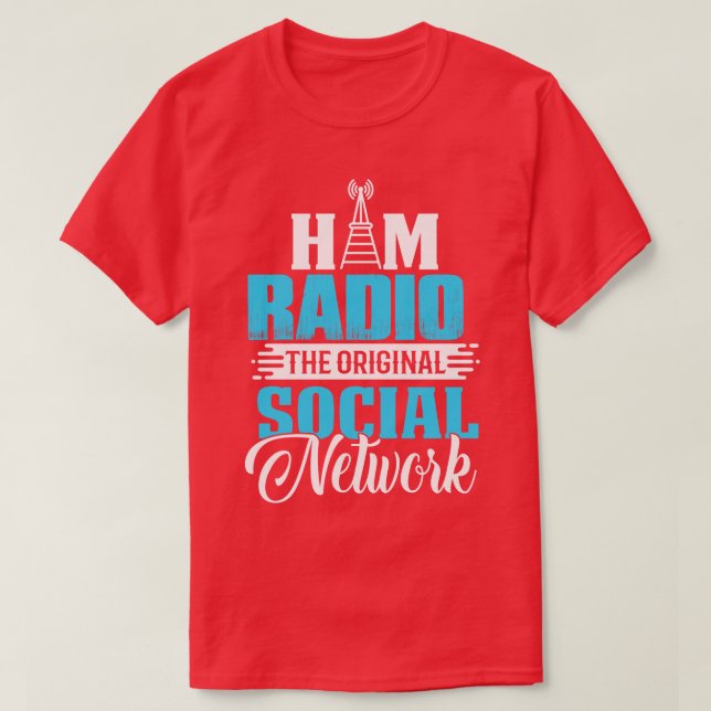 Ham Radio Social Network T Shirt (Design framsida)
