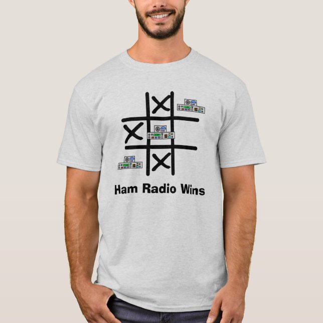 Ham Radio Tic Tac Toe T-Shirt (Framsida)