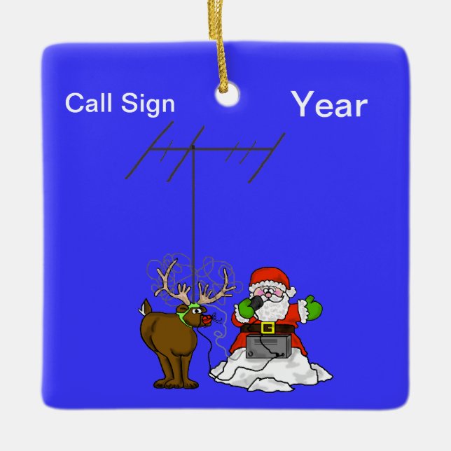 Ham Radio Tshirt jul Ornament (Framsida)
