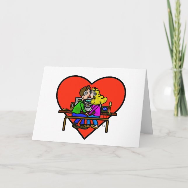 Ham Radio Valentine Day eller Romantik Card Helgkort (Framsida)
