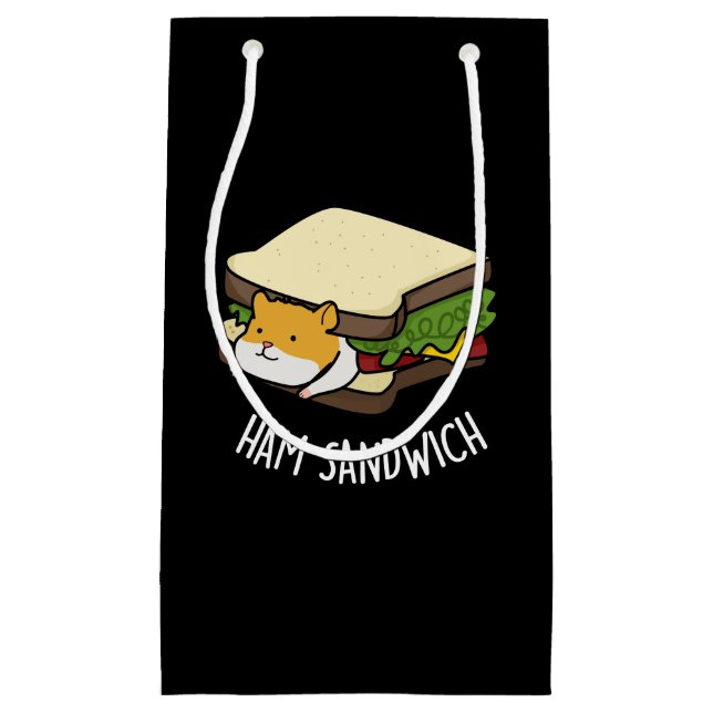 Ham Sandwich Funny Hamster Pun Mörk BG (Framsidan)