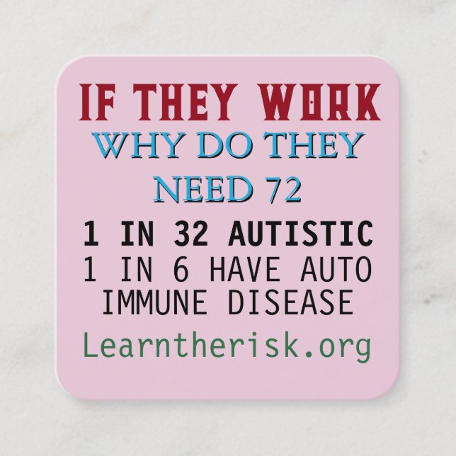 Ham SAY NEJ Fyrkantigt Visitkort (Framsida)