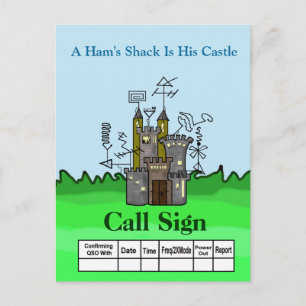Ham Shack Castle Ham Radio QSL-kort Anpassa det! Vykort