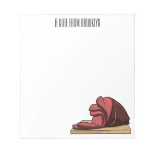 Ham tecknad illustration anteckningsblock