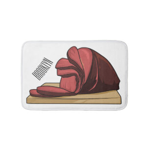 Ham tecknad illustration badrumsmatta