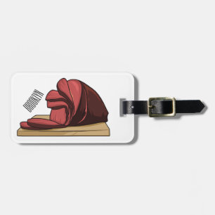 Ham tecknad illustration bagagebricka