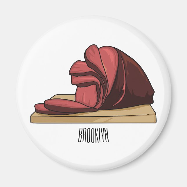 Ham tecknad illustration magnet (Framsidan)