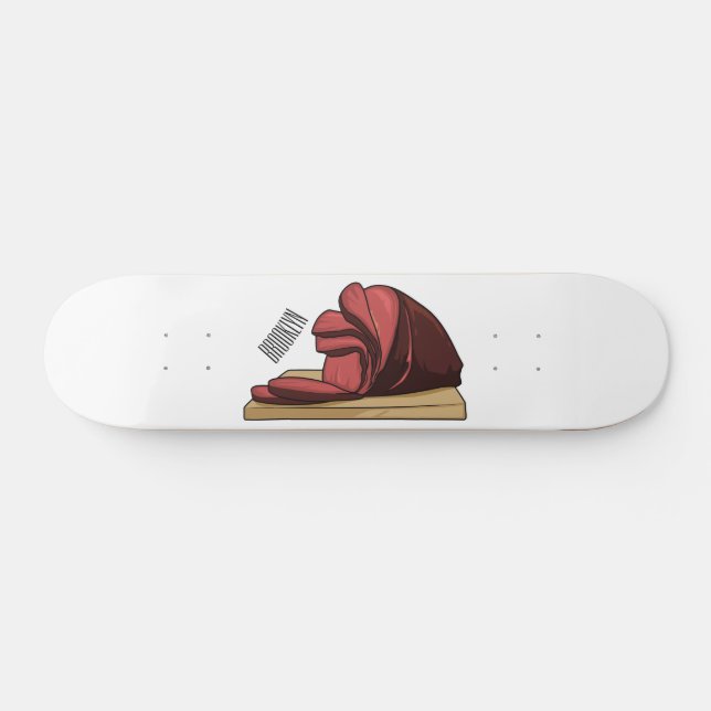 Ham tecknad illustration mini skateboard bräda 18,5 cm (Horz)