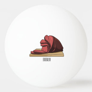 Ham tecknad illustration pingisboll