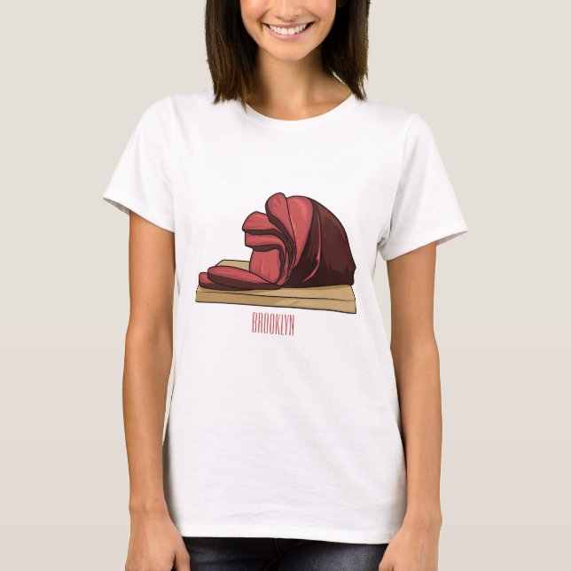 Ham tecknad illustration t shirt (Framsida)