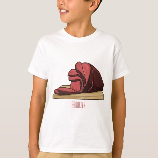 Ham tecknad illustration t shirt (Framsida)