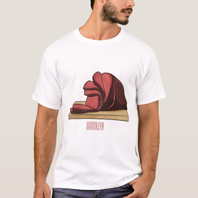 Ham tecknad illustration t shirt (Framsida)