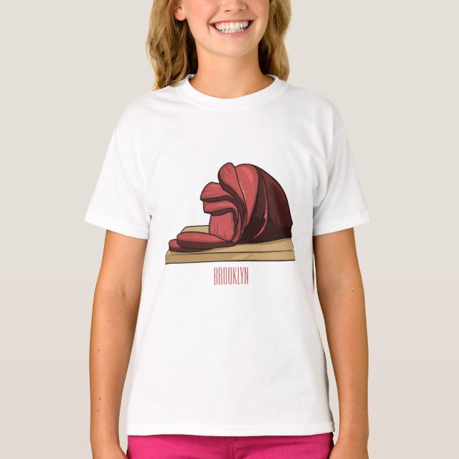 Ham tecknad illustration t shirt (Framsida)