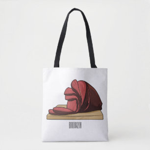 Ham tecknad illustration tygkasse